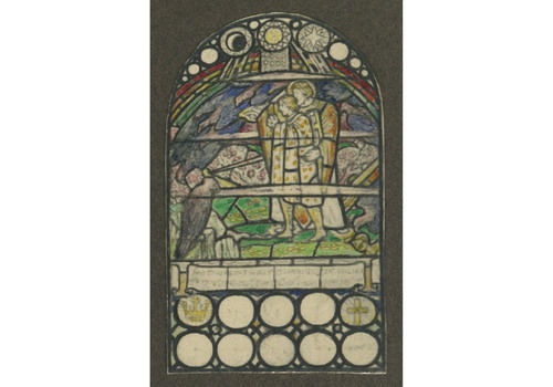 Florence Camm Valley Of The Shadow Of Death Stained Glass Window Design For Wrekin College
