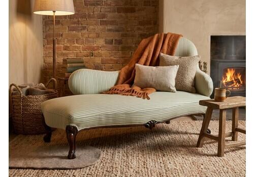 Antique Victorian Reupholstered Chaise Longue