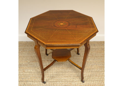 Spectacular Quality Inlaid Mahogany Antique Centre Table / Lamp Table