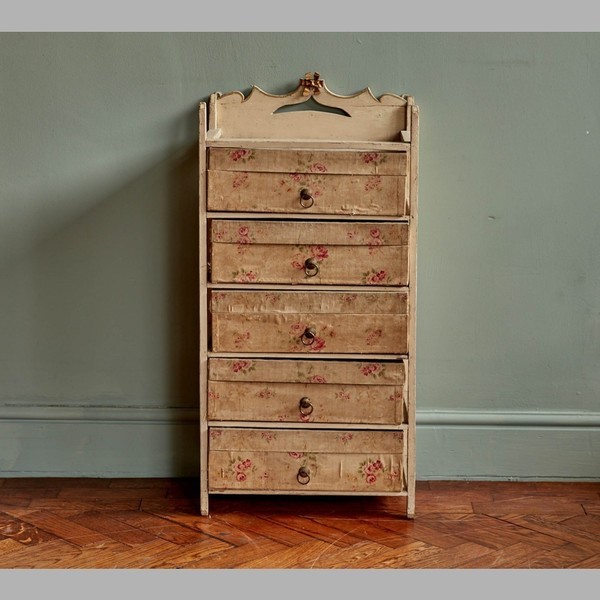 French Floral Fabric Drawers Vinterior