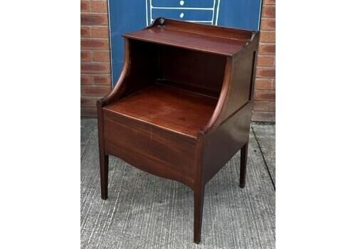 Antique Georgian Mahogany Lancashire Commode Nightstand Bedside Cabinet C.1790
