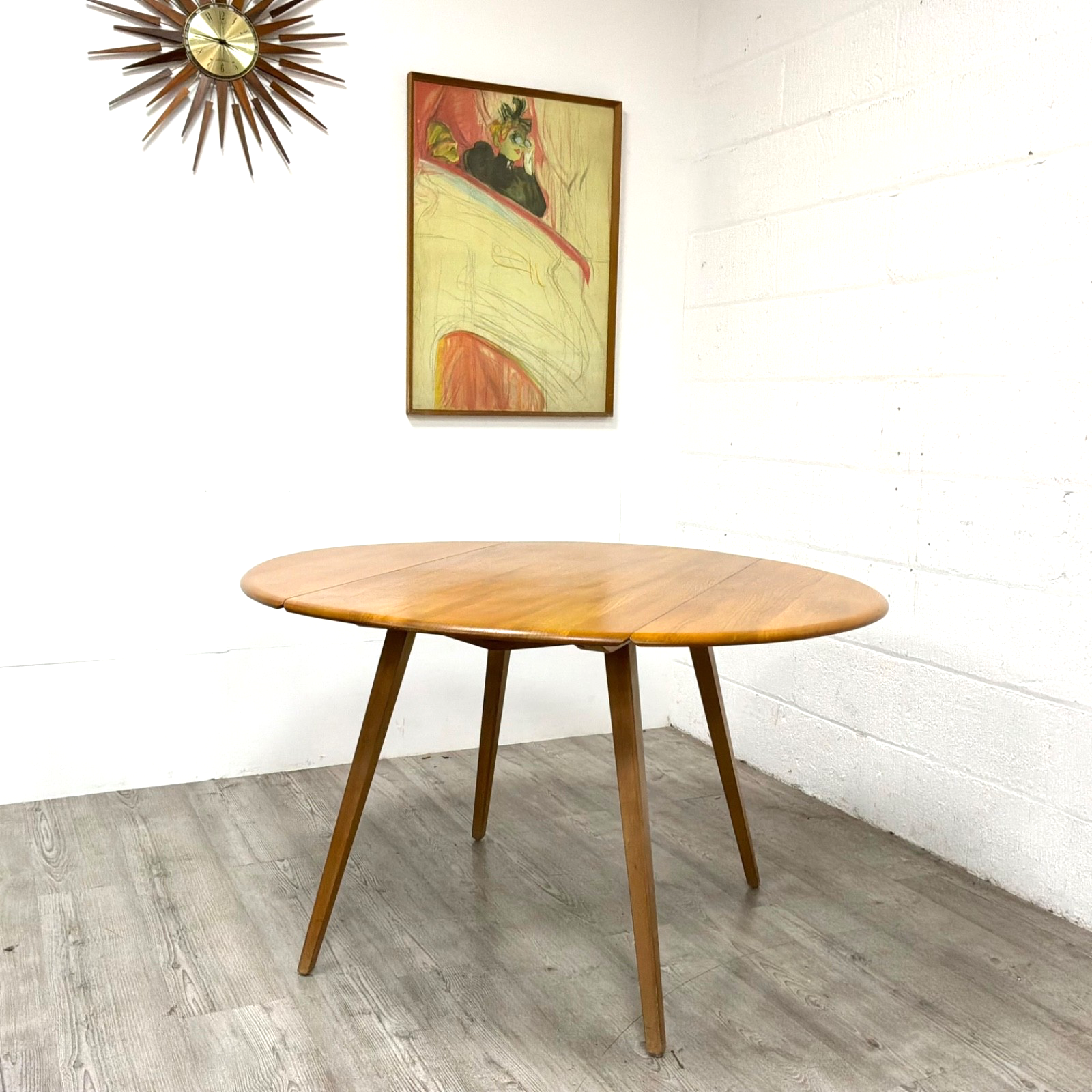 Blue Label Ercol Windsor Drop Leaf Dining Table Model 384