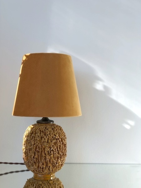 large mustard table lamp