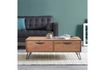 Mid Century Modern Von Haus Coffee Table 2 Soft Close Drawers. Retro Vintage Scandi Style. Hairpin Legs. Industrial. photo