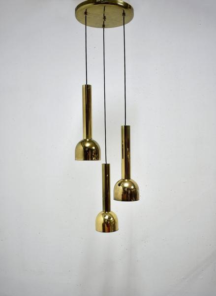 Vintage Hanging Lamp With 3 Cascading Pendant Lights Br Plated Metal Mid Century 1970s Cascade Light Vintage Hanging Lamp With 3 Cascading Pendant Lights Br Plated Metal Mid Century 1970s Cascade Light
