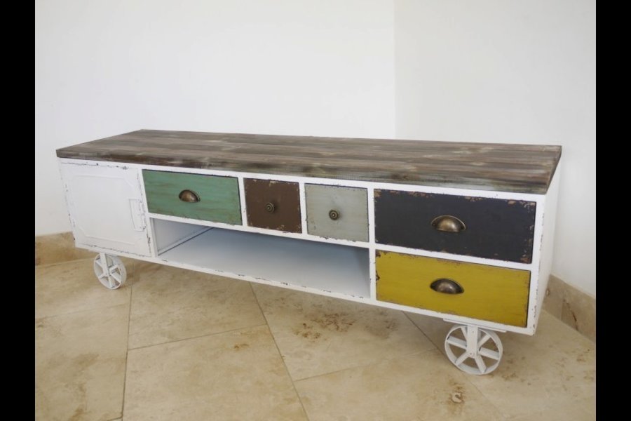 Wood Metal Vintage Style Tv Stand Media Unit Free Wood Metal Vintage Style Tv Stand Media Unit Free Delivery Elderflowerlane Vinterior