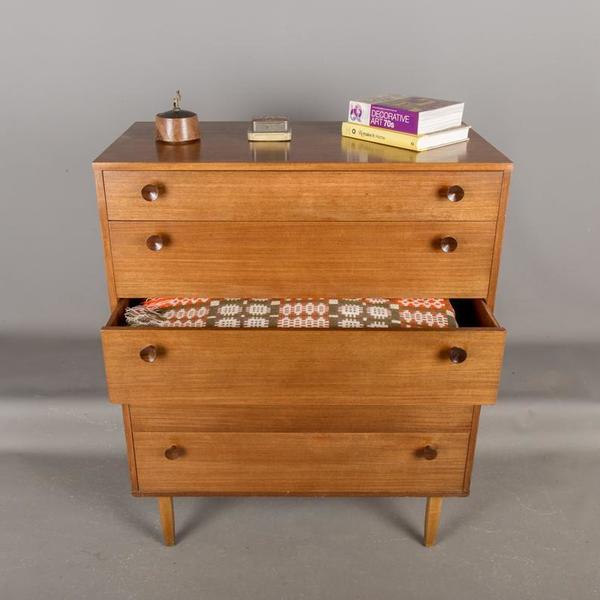 1960s Midcentury Teak Chest Of Drawers Made By Avalon Bedside