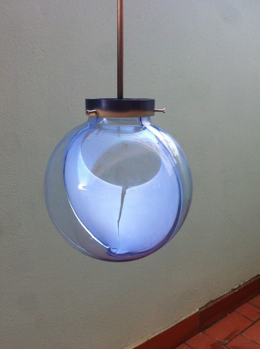 Id Century Membrane Murano Glass Globe Pendant Lamp By Toni Zuccheri 