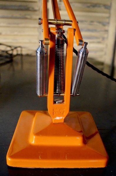 orange anglepoise lamp