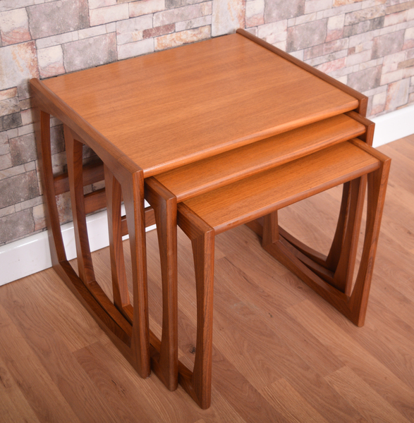 Retro 1960s Teak G Plan Quadrille Nest Of Three Side Tables Janni Van