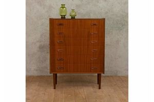 Thumb teak chest of drawers in kai winding style denmark 60s 0