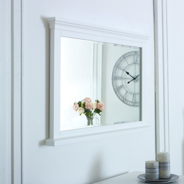 White Wall Mirror Newbury Range 100cm X 60cm Windsor Newbury White Range 100cm X 60cm