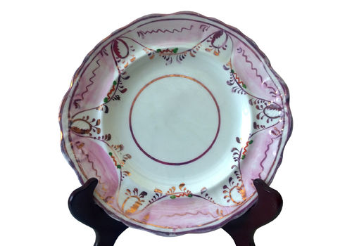 Antique Sunderland Lustre Dessert Plate 21cms