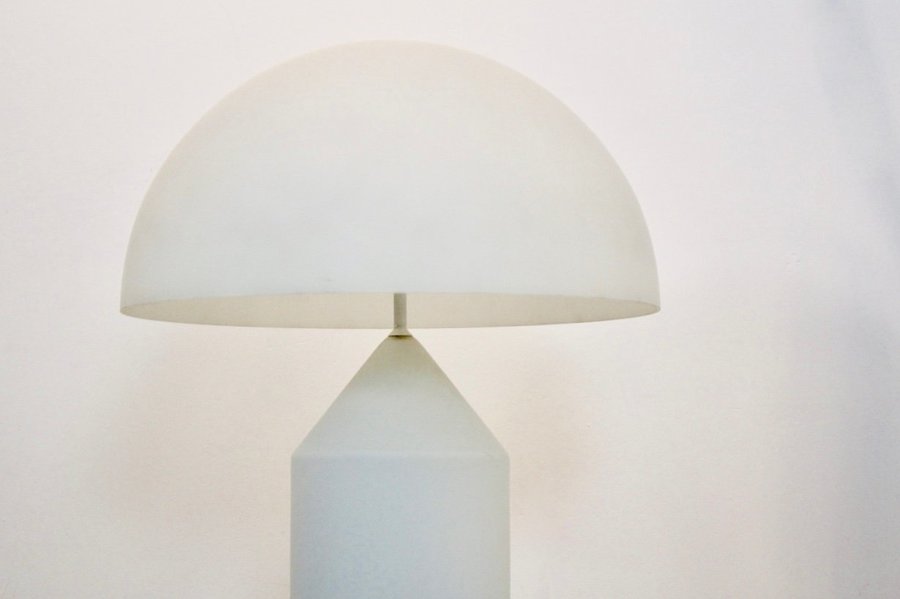White Glass Atollo Table Lamp By Vico Atollo Glass Table Lamp By Vico