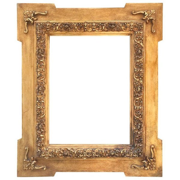 Antique Spanish Carved & Gilded Wood Frame Vinterior