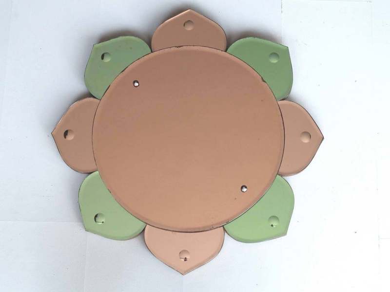 Art Deco Mirror Decorative Wall Mirror In Sunburst Star Flower