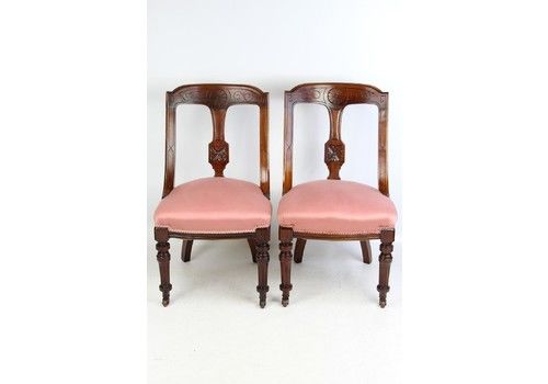 Pair Of Victorian Sling Back Chairs
