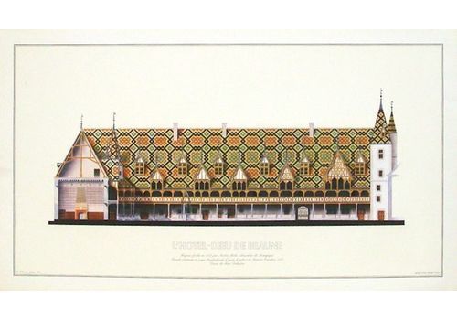 Beaune Hôtel Dieu   Reproduction Screenprint