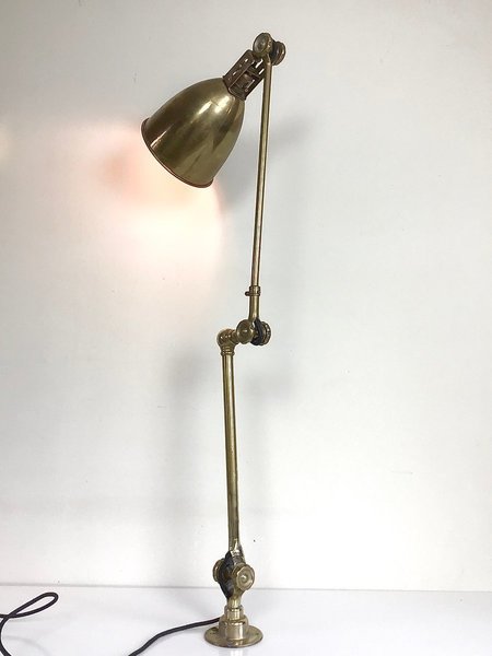 Brass Table Lamp From John Dugdill Ltd, 1920s photo for sale