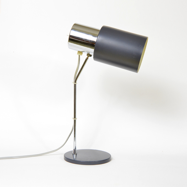 1970s Vintage Metal Table Lamp By Napako Black