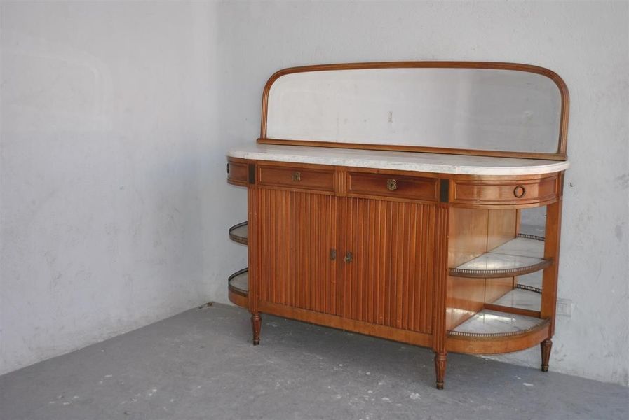 Sideboard With Scraper Bronze Louis XVI Style Circa 1900 photo for sale
