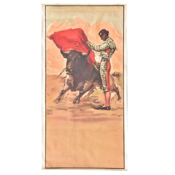 Vintage Bullfighting Poster From The 60s By Juan Reus | Vinterior