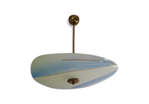 50s/60s Glass And Brass Hanging
