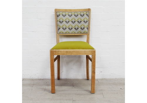 Refinished And Reupholstered Mid Century Chair