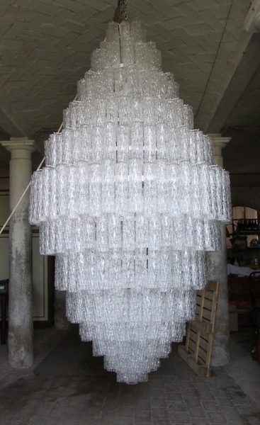 Amazing Murano Venini Style Chandelier photo for sale