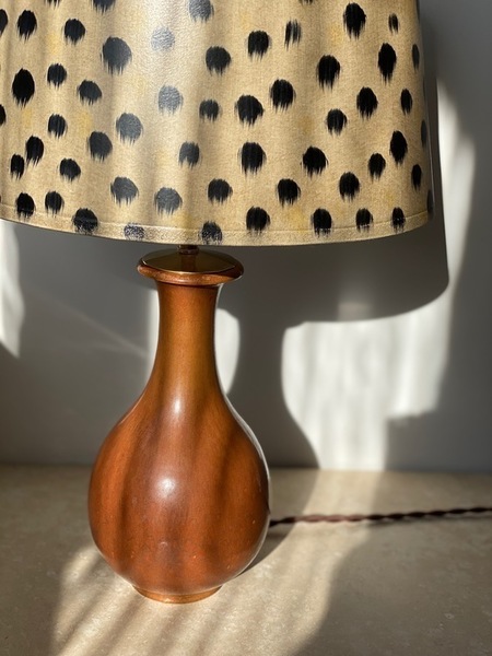 Gunnar Nylund Organic Formed, Brown Table Lamp For Rörstrand 1950s photo furniture