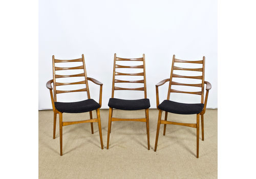 Set Of 10 Teak Kofoed Style Ladder Back Chairs