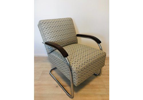 Bauhaus Tubular Steel Armchair From Mücke Melder, 1930s