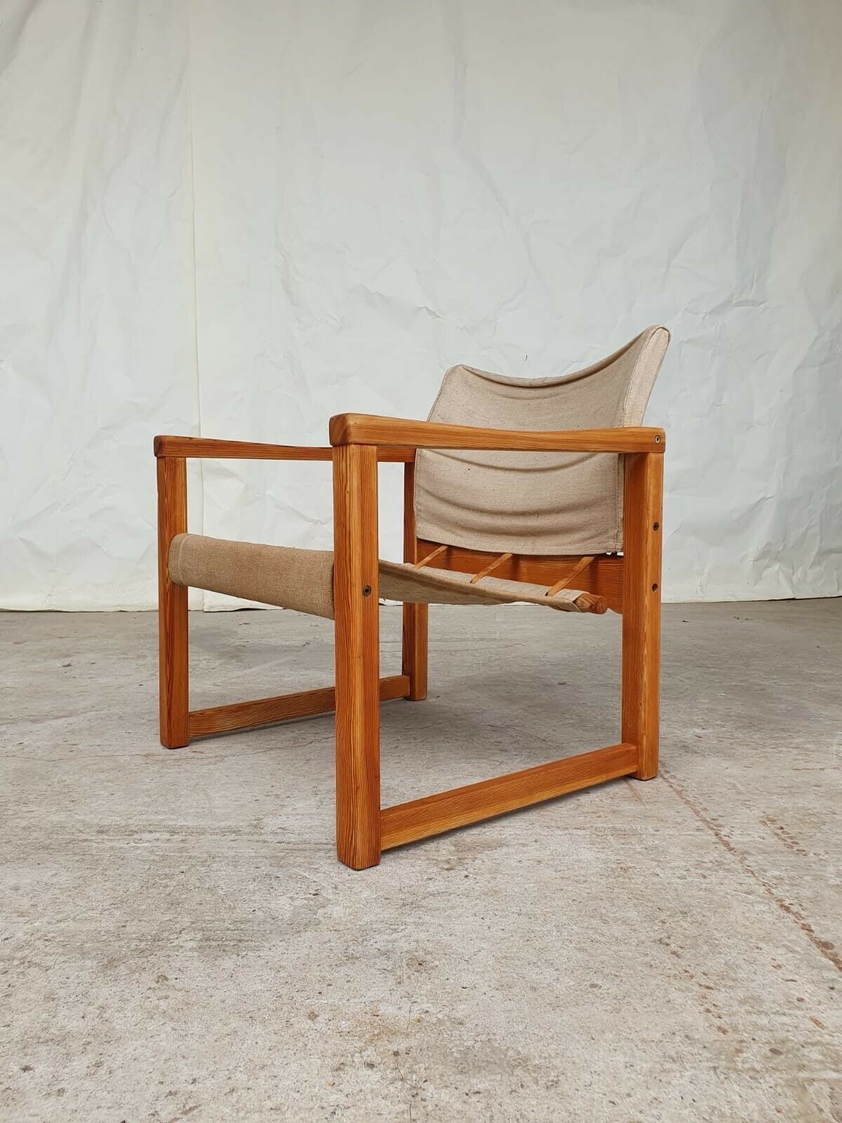 Vtg Mid Century 70s Ikea By Karin Mobring Safari Sling Chair Danish