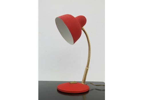 Mid Century 60s Red French Desk Lamp