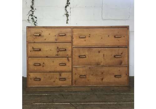 Pine School Bank Of Drawers C.1950