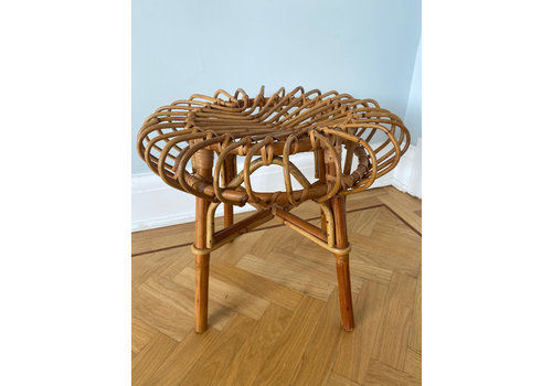 Franco Albini Original 1950s Italian Bamboo Cane Stool Excellent Condition