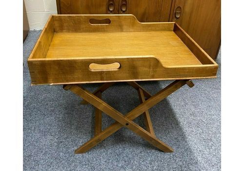 Antique Butlers Tray On Folding Stand