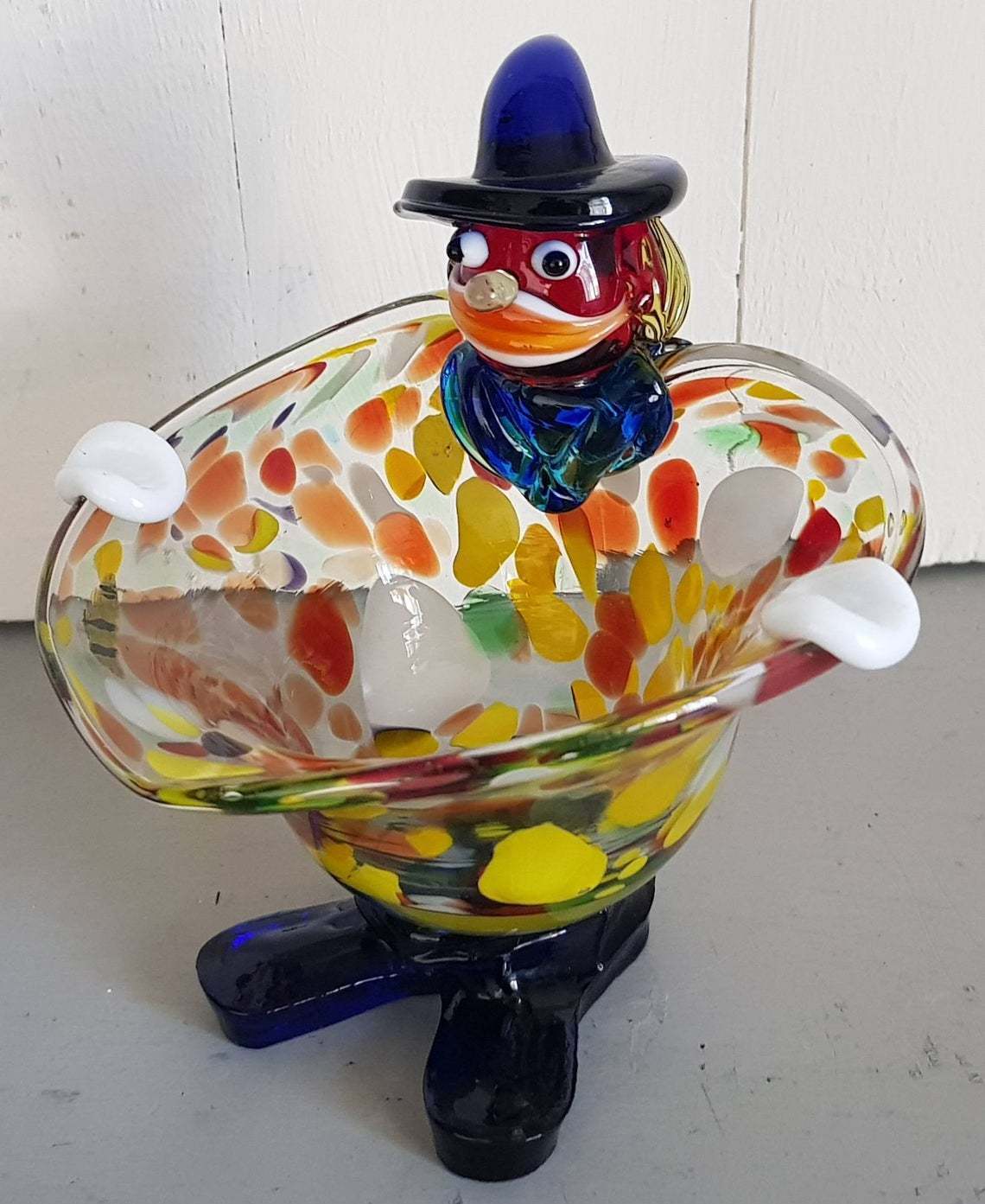 Vintage Murano Glass Clown Ashtray Murano Vinterior