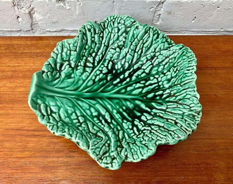 Vintage Cabbage Leaf Bowl Plate Vinterior