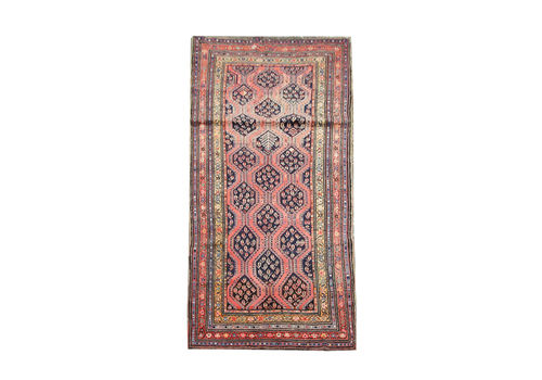 Handwoven Rare Caucasian Antique Karabagh Rug, Oriental Wool C Arpet 107x230 Cm