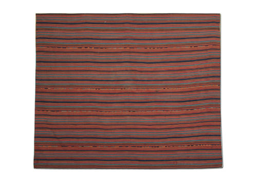 Flat Antique Rugs Persian Carpet Jajim, Handwoven Striped Kilims Textile 203 X 237 Cm