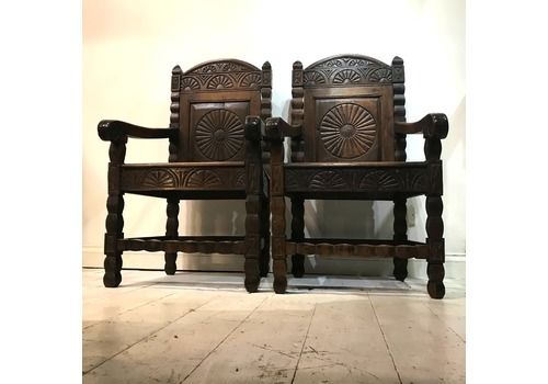 18th Century Oak Welsh Wainscot Chairs