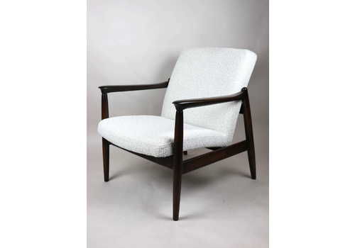 Gfm 64 Armchair, Designed By Edmund Homa From The 1960 S, White Boucle