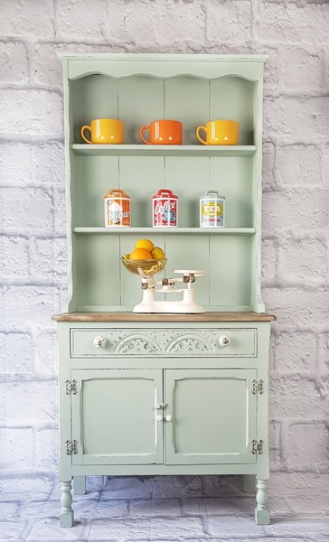 Vintage Hand Painted Welsh Dresser Petite Farmhouse Dresser