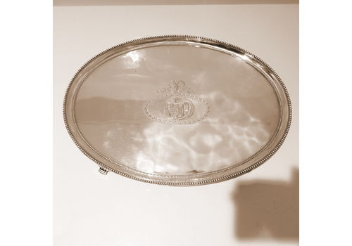 Mid 18th Century Antique George III Sterling Silver Large Oval Salver London 1780 Daniel Smith & Robert Sharp