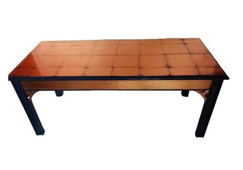 Unique Copper And Dark Navy Coffee Table