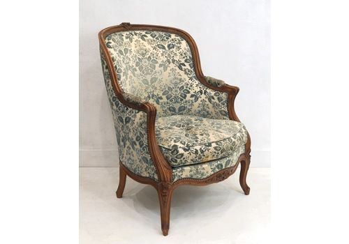 A Superb French Antique Louis XV Gondola Bergere Armchair