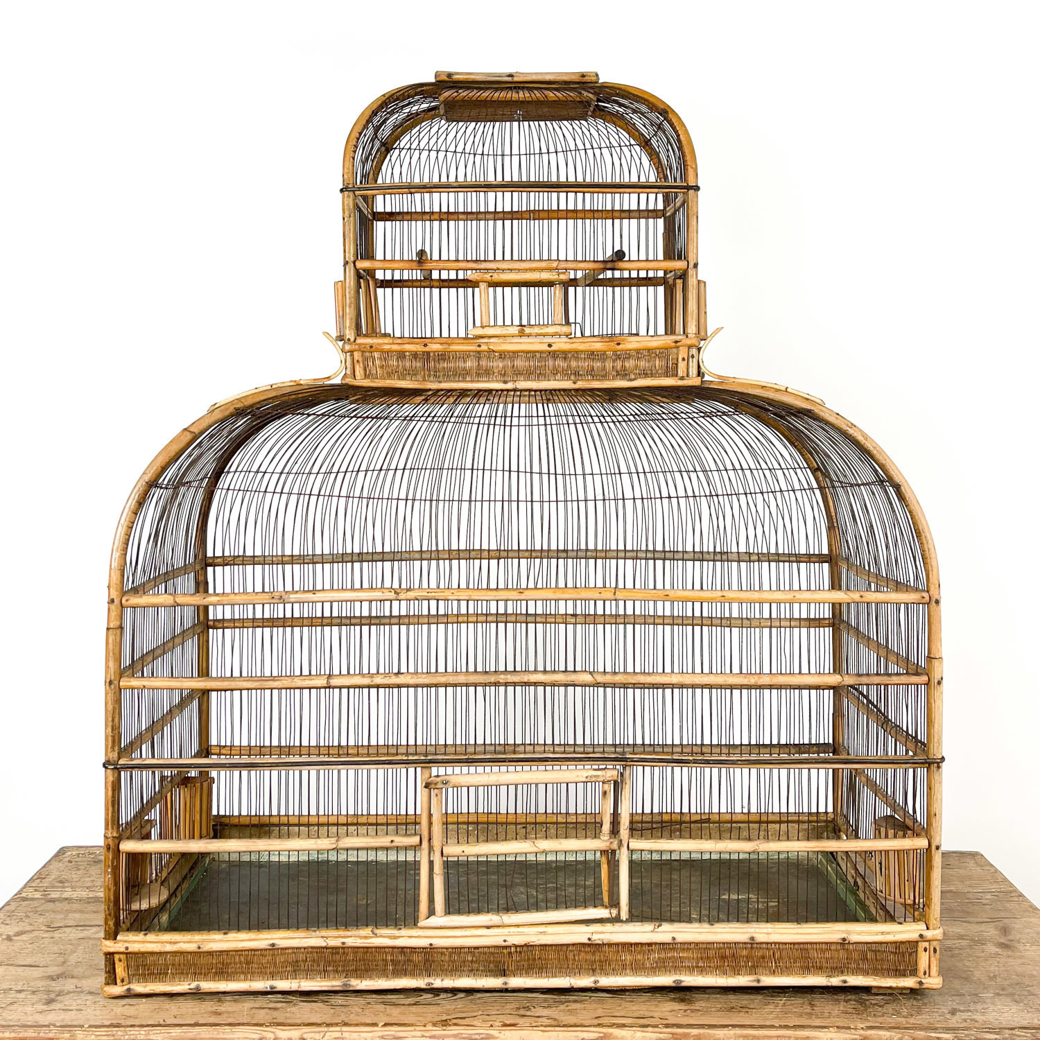 Large Antique Rattan Birdcage 19th Century | unknown | Vinterior