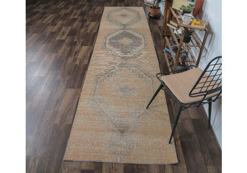 Antique Runner Turkish Oushak Handmade Wool Rug, Red Hallway Rugs, Rustic Boho Farmhouse Decor, One Of A Kind, Anatolian
