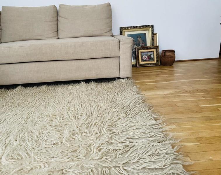 Traditional Wool White Traditional Rug 147x210cm Vinterior